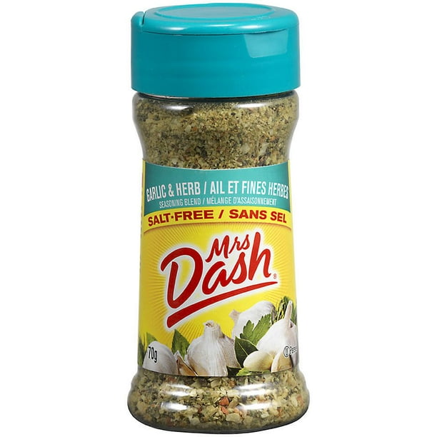 Mélange d'assaisonnement Mrs. Dash sans sel à l'ail et fines herbes 70 g