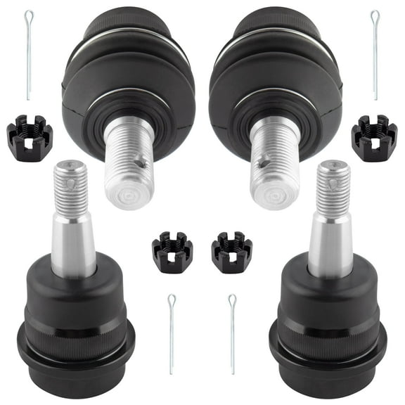 BOXI 4pcs Front Upper & Lower Ball Joints Fit for Jeep Grand Cherokee 1999 2000 2001 2002 2003 2004 / Wrangler 2007 2008 2009 2010 2011 2012 2013 2014 2015 2016 2017 / Wrangler JK 2018 | K3134 K3185