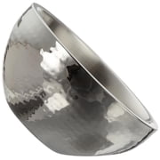 Elegance Hammered 10-Inch Stainless Steel Dual Angle Doublewall Serving Bowl, Silver