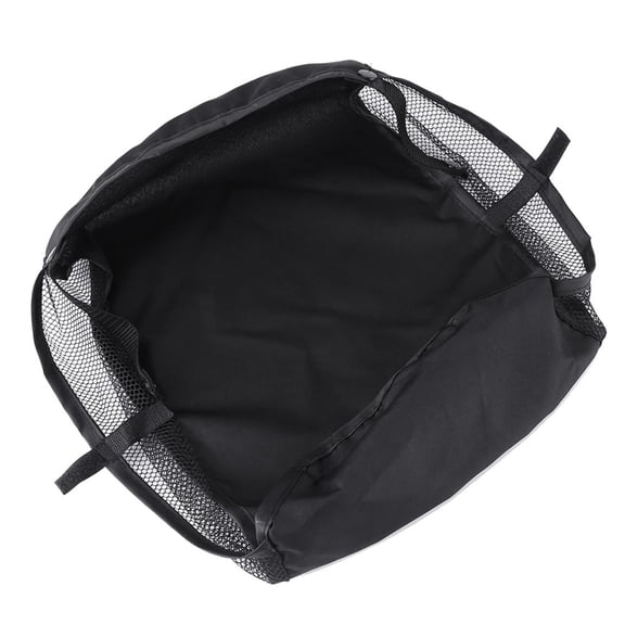 LAZIOEGR Black Baby Stroller Bottom Basket Organizer for Infants – Oxford Fabric, Durable, Large Capacity, Secure Hook & Loop, Ideal for Pushchairs & Buggies