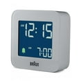 thumbnail image 5 of Braun Digital Radio Controlled Travel Alarm Clock For Central European Time Zone (DCF) with Snooze, Compact Size, Negative LCD Display, Quick Set, Crescendo Beep Alarm in Grey, model BC08G, 5 of 8