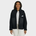 thumbnail image 4 of Women's WEAR by Erin Andrews Black Philadelphia Eagles Washed Oversized Denim Full-Snap Shacket, 4 of 6