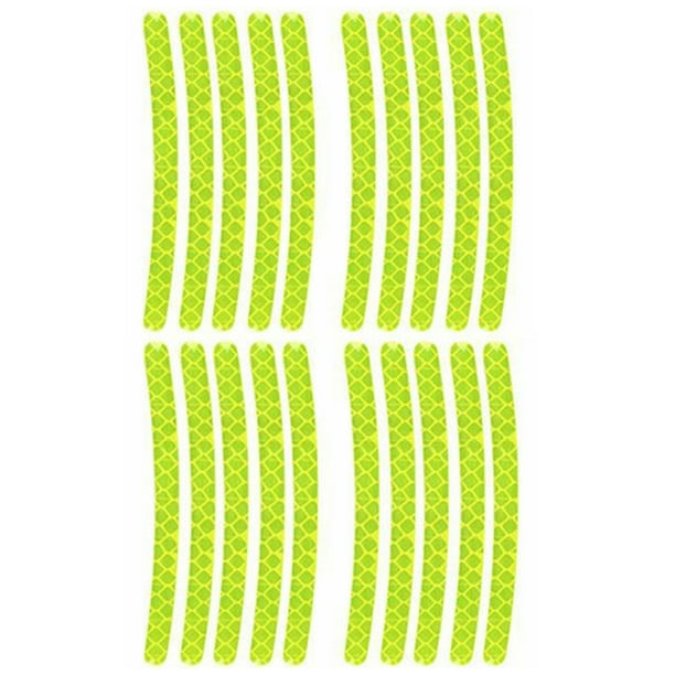Scienceny Pegatina de PVC reflectante para llanta de coche, 20 piezas, decoración autoadhesiva, pegatinas antideslizantes, accesorio de cinta decorativa Automoción decorativa y accesorios Scienceny VI017625-00B