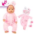 thumbnail image 3 of Ropa para muñecas de 43cm, peleles de piel rosa, Conjunto de pijama de unicornio para bebés de 17 pulgadas, chaqueta para muñecas, ropa de invierno, 3 of 4