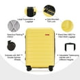 thumbnail image 5 of GinzaTravel 28 inch Hardside Expandable Luggage,Hard Shell Large Suitcase with Spinner Wheels,Yellow, 5 of 11