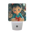 thumbnail image 6 of Girl with Christmas Gift LED Night Light with Smart Sensor Plug Into Wall Dusk to Dawn 2 packs, 6 of 7