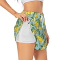 thumbnail image 2 of Disketp Lemon (3) Print Women's Shorts Workout Shorts for Athletic Gym Running Shorts with Phone Pockets XX-Large, 2 of 8