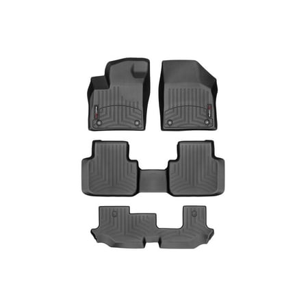 WeatherTech Custom Fit FloorLiners compatible with 2018-2018 VW Atlas - Complete Set (1st 2nd & 3rd Row) Black