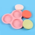 thumbnail image 3 of Nonstick Round Muffin Baking Pan, Muffin Pan for Baking, 3 Cups,Muffin Tin Nonstick 3 Cup Baking Pans,Silicone Egg Cups Fryer 3 Cavity Cupcake Baking Tray Small Cakes Pie Breakfast(Pink), 3 of 4