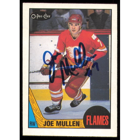 Joe Mullen Autographed 1987-88 O-Pee-Chee Card #126 Calgary Flames SKU #255254
