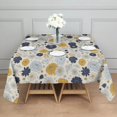 thumbnail image 3 of Pioneer Flower Floral Print Pattern Square Tablecloth, Waterproof Wipeable Spillproof Washable Table Cover for Home Kitchen Party Decor, 52"x52", 3 of 6