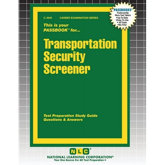 Career Examination Transportation Security Screener, Book 3940, (Paperback)