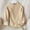 Beige, variant on Long Sleeve Kids Shirts Girls Round Neck Casual Top Solid Color Blouse T Shirts Children's Shirts Girls Ribbed Knit Shirt
