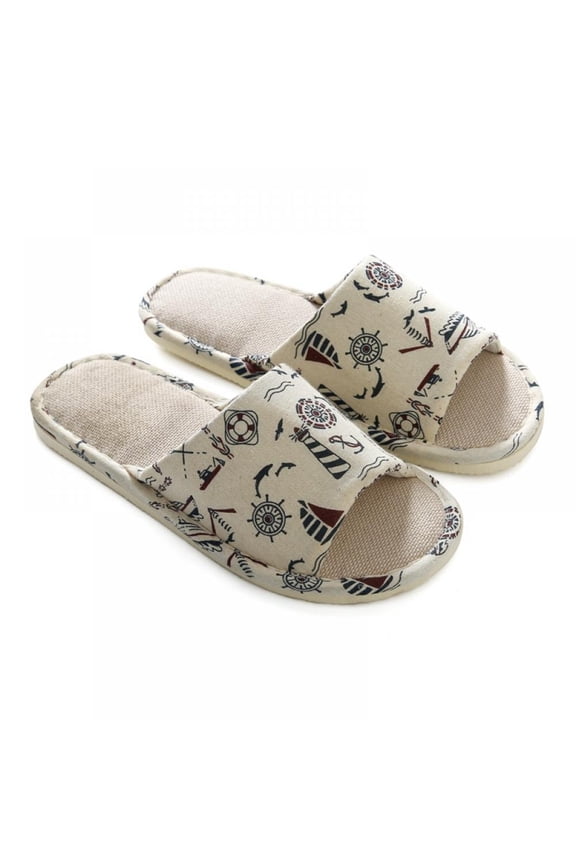 Women and Men's Comfortable Casual Cotton Flax Slipper Indoor Use