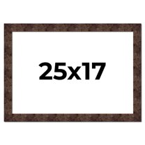 25x17 Frame Brown Burl Real Wood Picture Frame Width 1.625 Inches | Interior Frame Depth 0.5 Inches