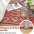 thumbnail image 3 of Noahas Washable Vintage Area Rug Bohemian Decorative Rug for Living Room, Bedroom, Kids Room, 8' x 10', Red, 3 of 7