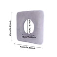 thumbnail image 3 of Square Donut Cushion 17" Breathable Cotton Pressure Relief Seat Pad Washable Support Cushion for Home Sofa Office Chair Wheelchair Gray, 3 of 7