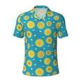 thumbnail image 2 of Daiia Bee Sunflower Pattern Men’s Polo Shirts,Solid Deck Shirt,Classic Fit, Breathable Cotton Polo for Casual and Sport Wear-4X-Large, 2 of 7