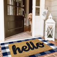 thumbnail image 5 of Buffalo Plaid Rug 2''x3'' Orange Outdoor Rug for Halloween/Thanksgiving Washable Fall Doormat Buffalo Check Rug Layered Front Door Mat for Porch/Farmhouse/Entryway/Patio Fall Decor, 5 of 6