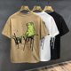 thumbnail image 4 of Camiseta para hombre Ropa Camisetas para hombre Ropa de calle gráfica Estampado de acuarela de anime Katoen Dibujos superiores Alfabeto Elegante 2024 Xl, 4 of 5