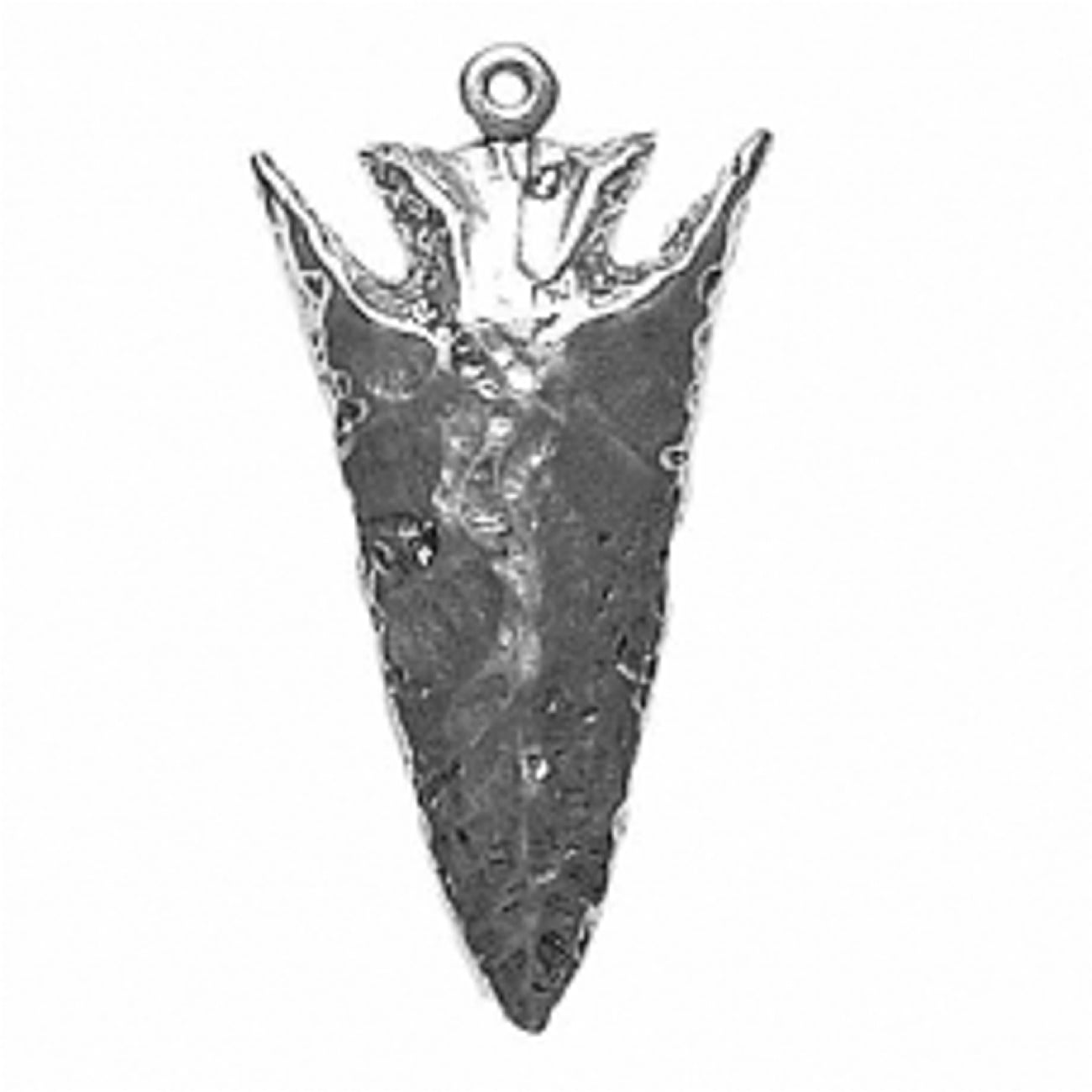 NATIVE AMERICAN NAVAJO STERLING SILVER & APPLE CORAL ARROWHEAD PENDANT |  The Crow and The Cactus