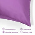 thumbnail image 3 of 2Pcs Fundas De Almohada De Microfibra Fundas De Almohada Oxford Estándar / Reina / Rey Púrpura 21x37 Pulgadas, 3 of 6