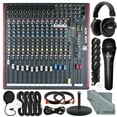 thumbnail image 1 of Allen & Heath ZED-16FX 16-Channel Recording and Live Sound USB Mixer with FX + Mic & Headphones Deluxe Bundle, 1 of 5