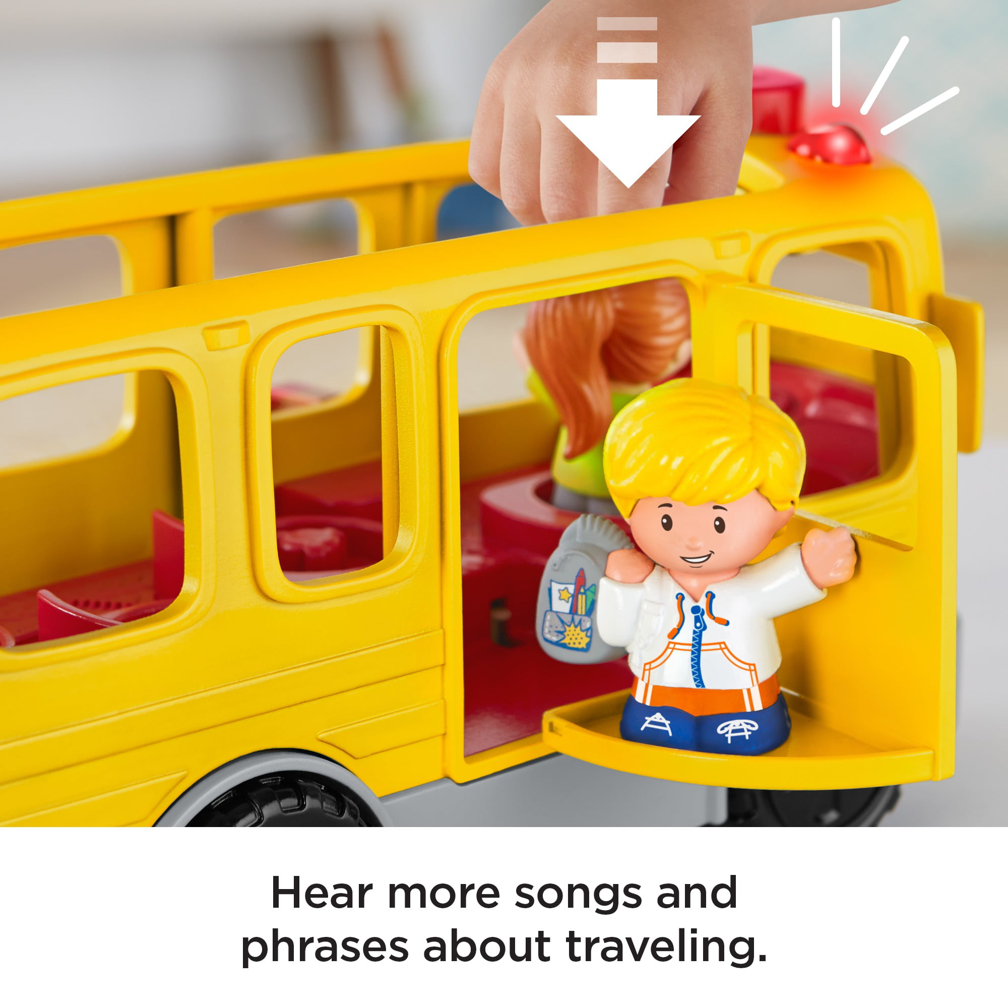 2016 Fisher Price Little People Bus Driver Emily figure Go to School Kids Toy 
