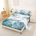 thumbnail image 2 of Erosebridal Sea Octopus Turtle Bed Sheets,Summer Nautical Sealife Ocean Coral King Sheets For Boys 4-Piece, 2 of 6