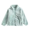 thumbnail image 2 of Girl Clothes Girls Lightweight Jacket Toddler Kids Baby Girls Boys Solid Wool Coat Jacket Outerwear Zipper Warm Thick Winter Outwear With 2 Pockets, 2 of 3