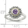 thumbnail image 5 of 14K/Silver Two-Tone Shey Couture Sterling Silver With 14K Accent Antiqued Amethyst Ringsize 7 (Width 2.4) - Jbsp, 5 of 5