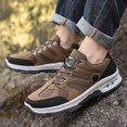 thumbnail image 6 of Men's Low-Top Lace-Up Hiking Shoes Mesh Spliced Upper Air Cushion Sole Rugged Outsole Outdoor Walking Sneakers, 6 of 6