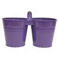 thumbnail image 1 of 8122E V S-2 Enameled Galvanized Double Planter - Set of 2, 1 of 1