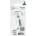 thumbnail image 7 of Mainstays Simple Round 1-1/4 in. (32 mm) Stainless Steel Cabinet Bar Knob (2-Pack), 7 of 7