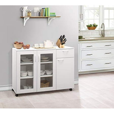 Kings Brand Furniture Buffet 45 5 W X 15 D 33 H White Canada Kings Brand Furniture Buffet 45 5 W X, Kings Brand Furniture Kitchen Storage Cabinet Buffet With Glass Doors White