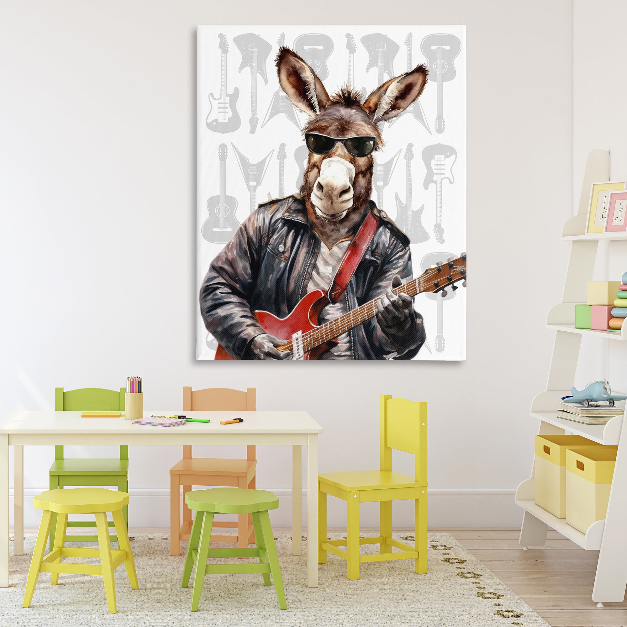 Stupell Industries Performing Musician Donkey Canvas Wall Art, design by CAD Designs
