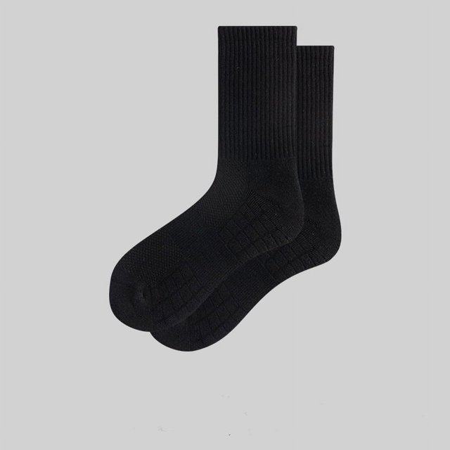 Calcetines deportivos de otoño e invierno para hombre, calcetines para correr, calcetines de algodón con fondo de toalla grueso que absorben los golpes, calcetines de baloncesto para hombre