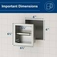 thumbnail image 4 of Recessed Toilet Paper Holder, Brushed Toilet Paper Holder Built-in, Stainless Steel Recessed Tissue Paper Roll Holder, in Wall, 4 of 18