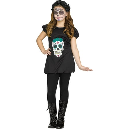 Day of the Dead Romper Girls Child Halloween Costume