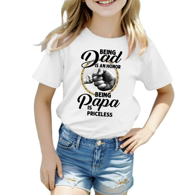 TZEWGL Chemise Mignonne pour Infnat Motif Imprimé Manches Courtes Col Rond Vêtements pour Tout-Petits Taille 6-7T