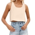 thumbnail image 2 of Conairie Workout Tank Tops Women Solid Color V Neck Tunic Tops Casual Sleeveless Blouses Summer Work Shirts Beige L, 2 of 4