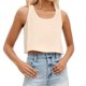 thumbnail image 1 of Camiseta de cuello redondo y manga corta para mujer - Poliéster de color liso - Versátil con vaqueros/pantalones para el uso diario, 1 of 4