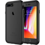 JETech Case for iPhone 8 Plus and iPhone 7 Plus 5.5-Inch, Shock-Absorption Bumper Cover, Anti-Scratch Clear Back (Black)