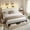 Beige, variant on GUNAITO Queen Size Bed Frame with 4 Storage Drawers, Upholstered LED Bed with USB Ports, Modern Bed with Headboard Noise Free Platform Bed with Metal Frame, Dark Gray