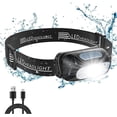 thumbnail image 1 of Linternas frontales LED recargables, linterna frontal liviana con luz roja para correr, acampar, caminar, faro ajustable para niños y adultos, 1 of 5