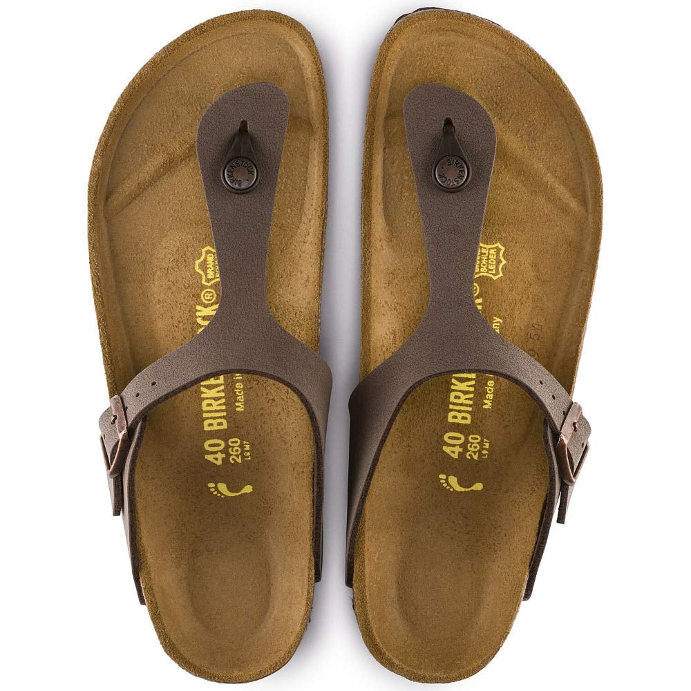 Birkenstock 43731 Gizeh Women's Style Sandal, Mocca Nubuk, 8