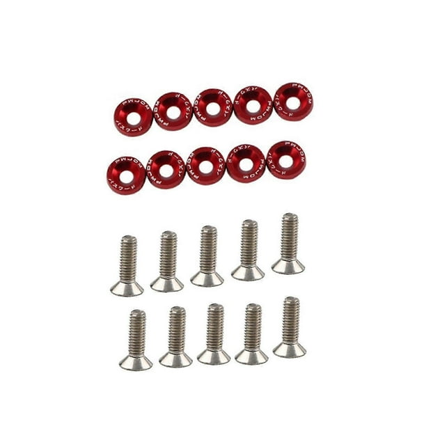 1 Set M6 Stable Bolt Washer Bright-colored Stainless Steel Exquisite Easy to Install Fender Washer c