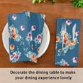 thumbnail image 6 of Coolnut Set of 4 Small-Scale Cute Spring Flowers Satin Napkin Square 20 Inches Table Napkins Soft Smooth Decorative Napkins for Wedding Banquet Party Decoration, 6 of 6