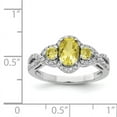 thumbnail image 2 of Sterling Silver Diamond & Lemon Quartz Ring. Carat Wt- 0.25ct. Gem Wt- 0.8ct, 2 of 2