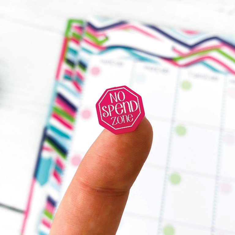 No Spend Budget stickers, planner stickers